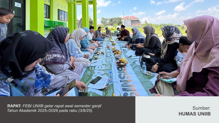 FEBI UNIIB Gelar Rapat Awal Semester Ganjil Tahun Akademik 2025-2026 dengan Semangat Kekompakan di Tengah Nuansa Alam Sawah