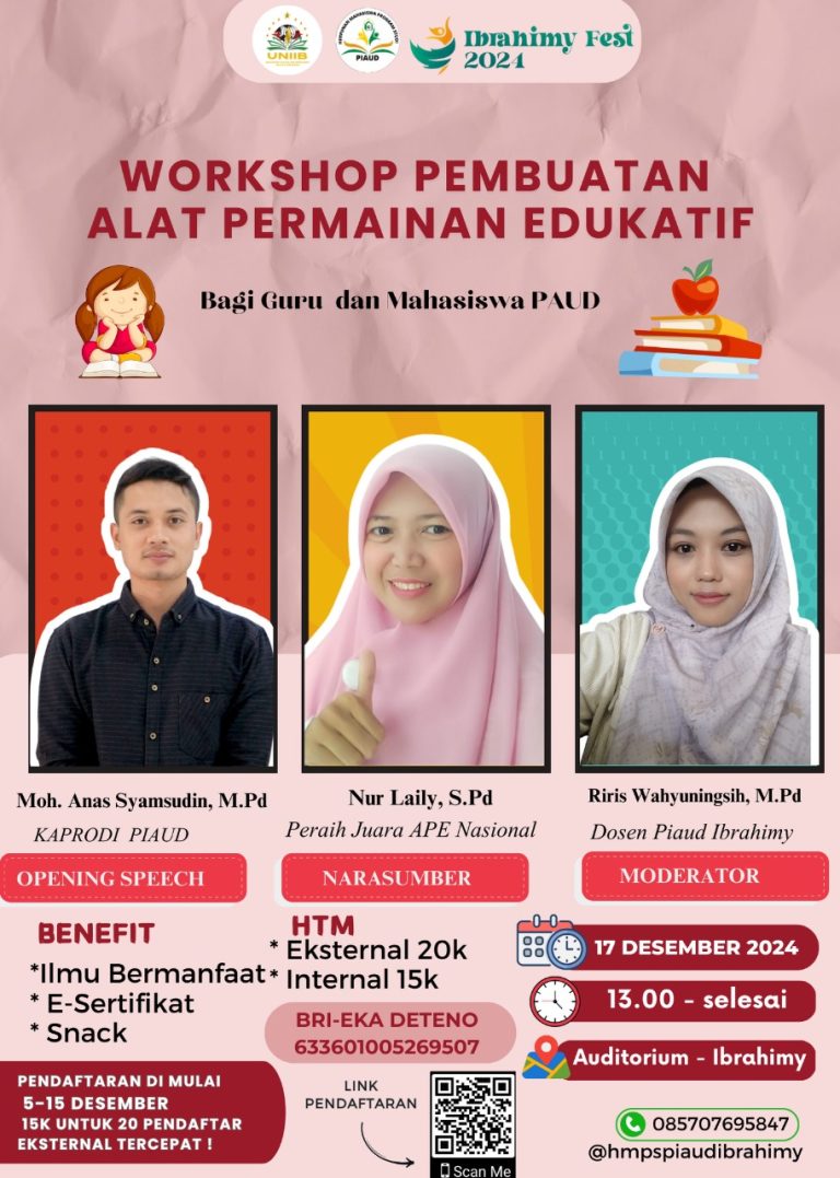 Workshop Pembuatan Alat Permainan Edukatif: Sinergi Mahasiswa dan Guru TK se-Banyuwangi